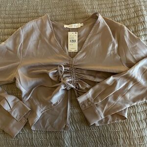 ASTR Women's Tan Ruched Top